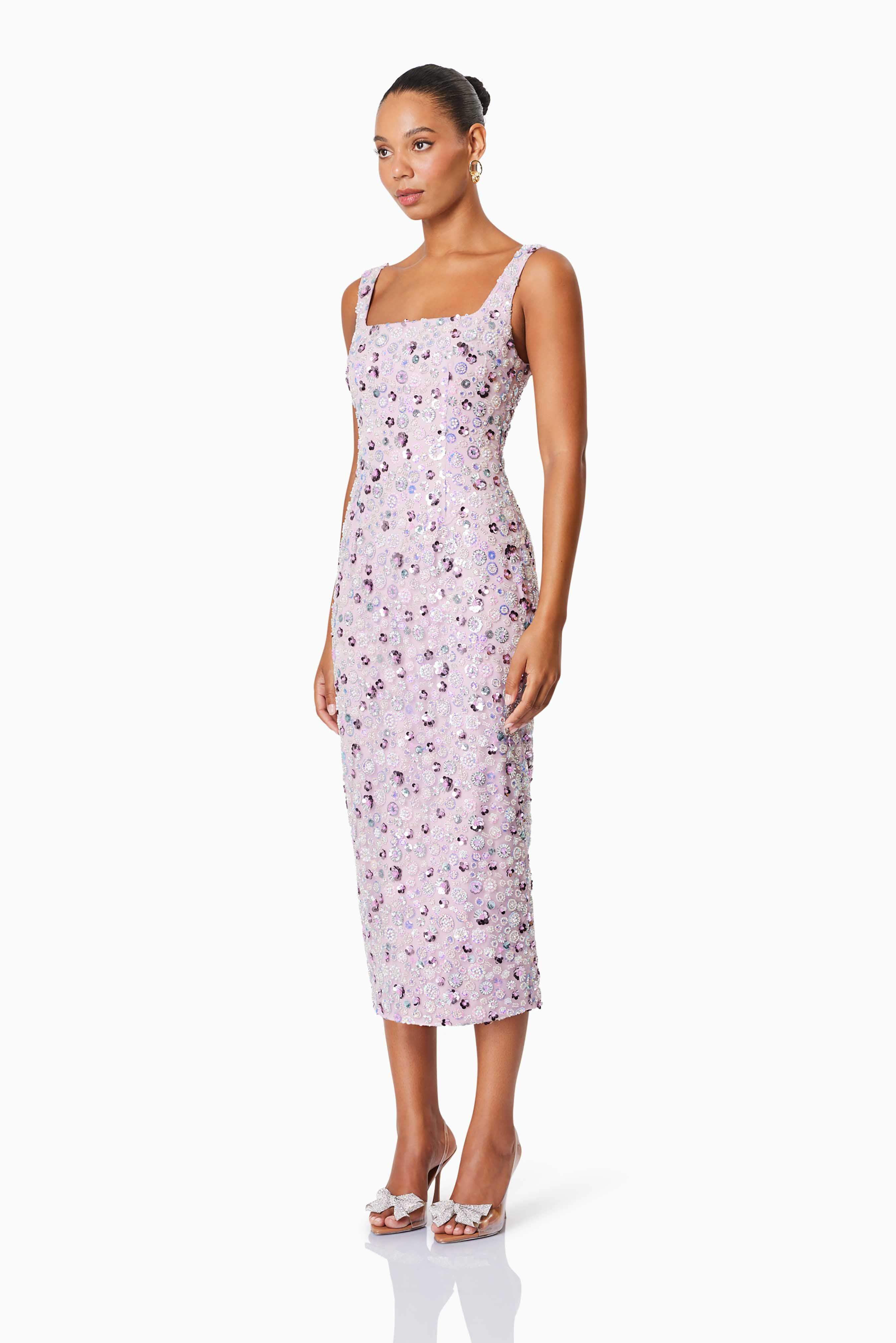 Aurora Event Wear Midi Dress In Purple - Image 4