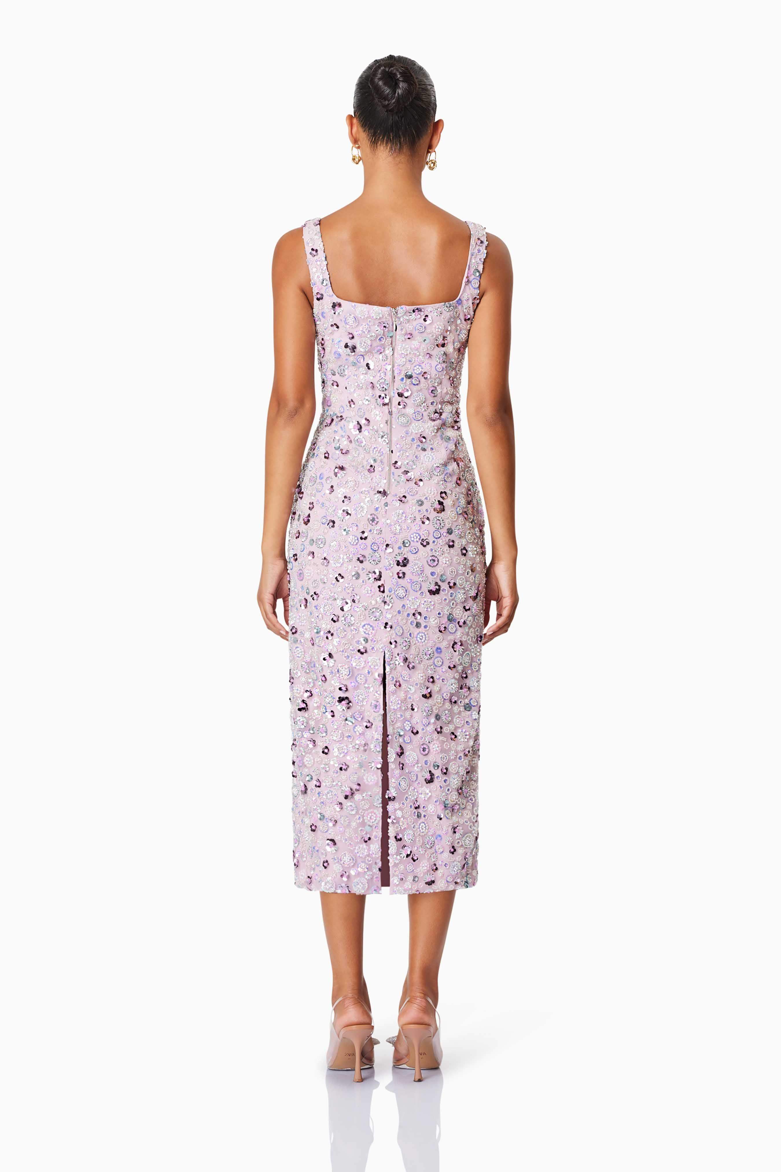 Aurora Event Wear Midi Dress In Purple - Image 5