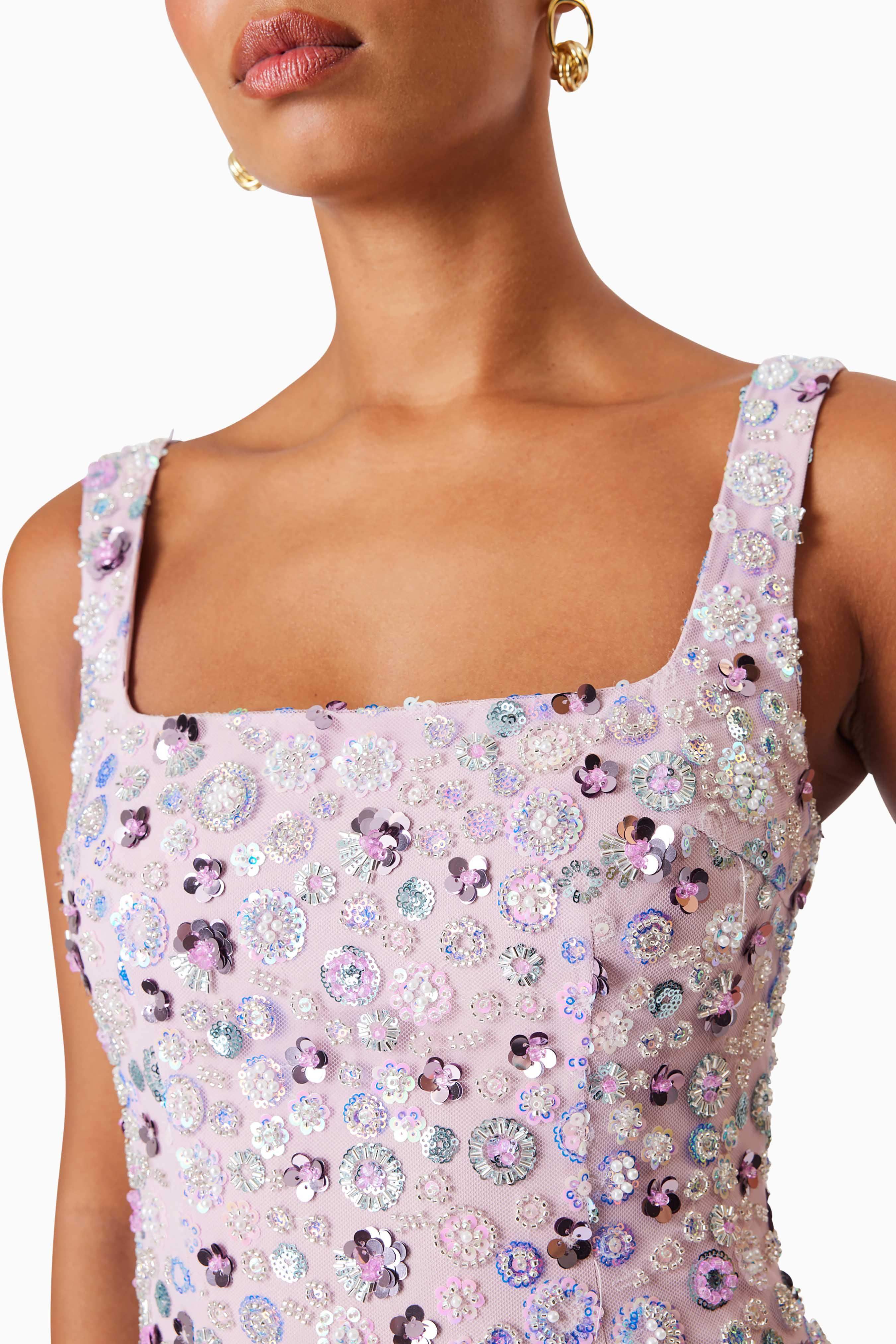 Aurora Event Wear Midi Dress In Purple - Image 6