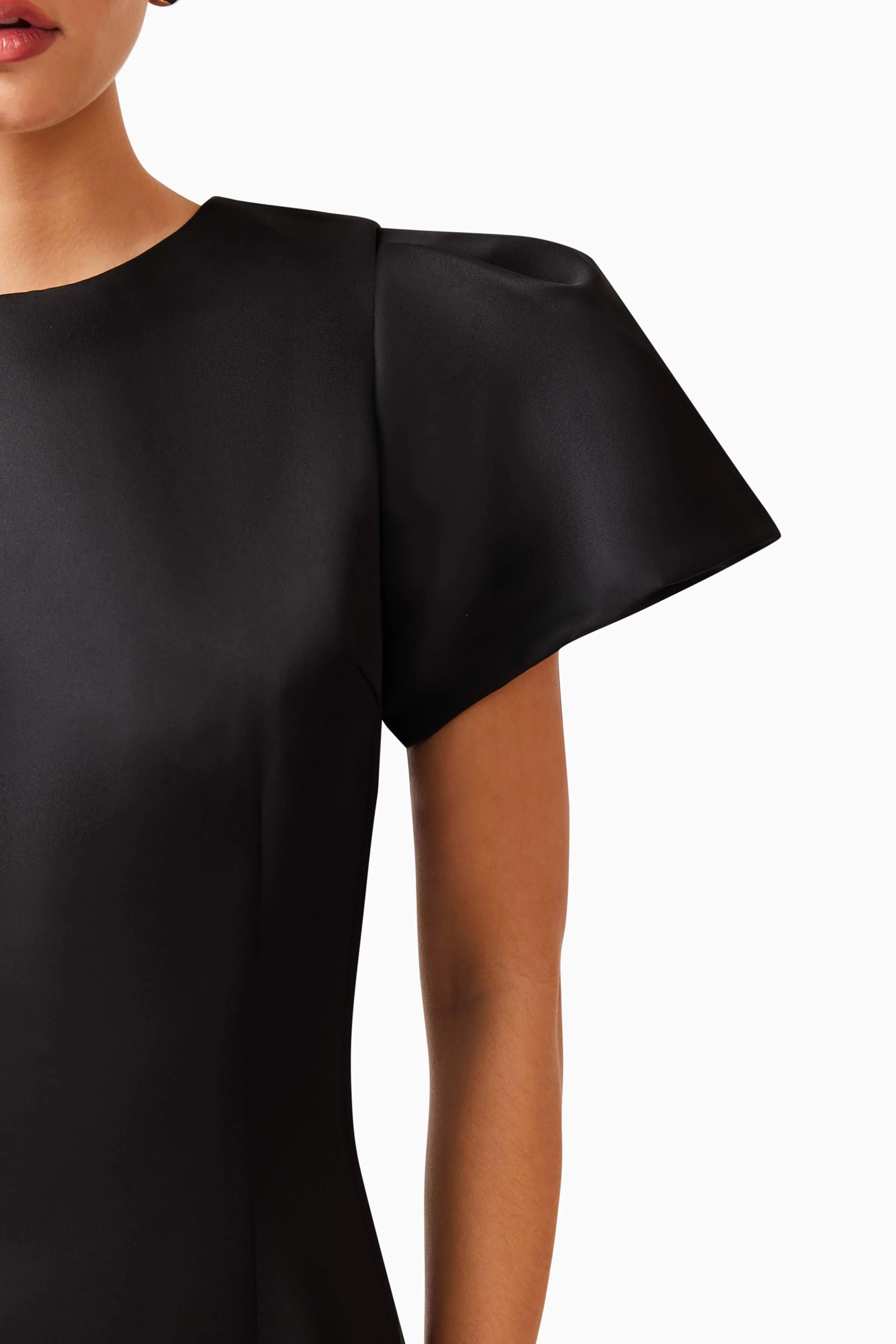 Blake Puff Sleeve Mini Dress in Black - Image 5