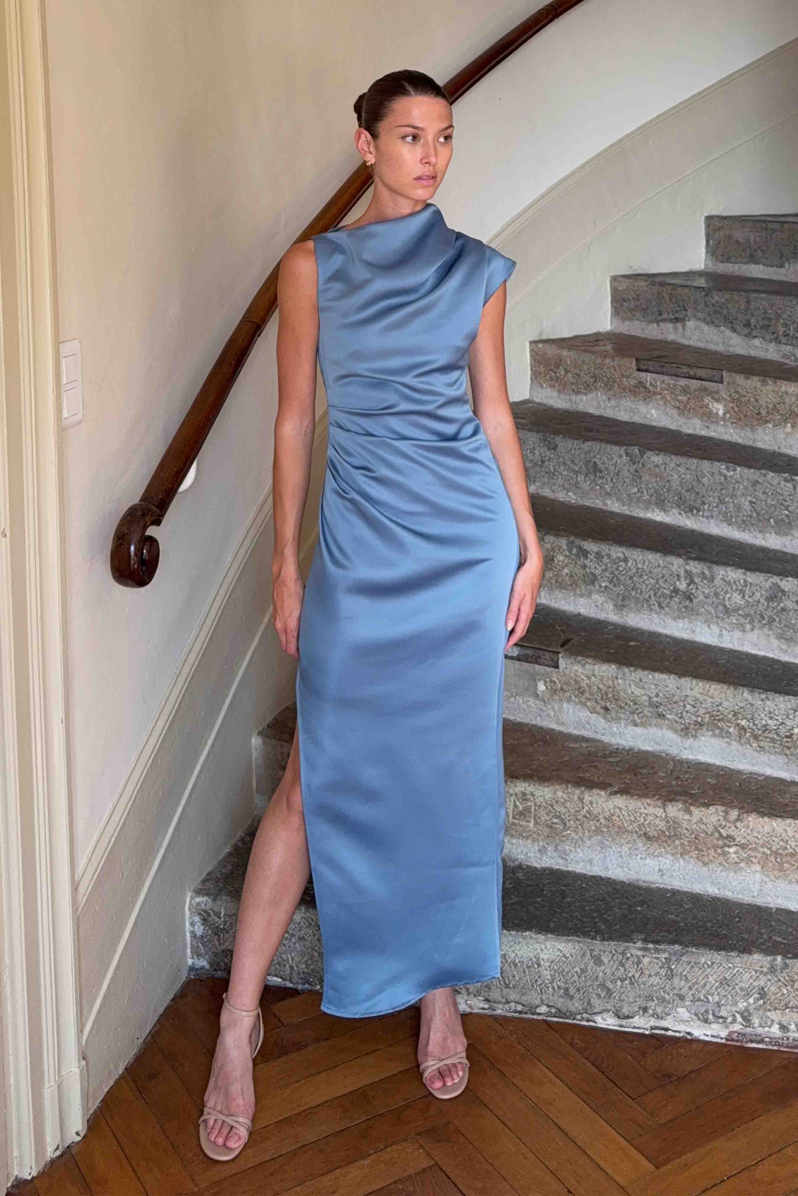 Coralie Maxi Gown in Blue - Image 6