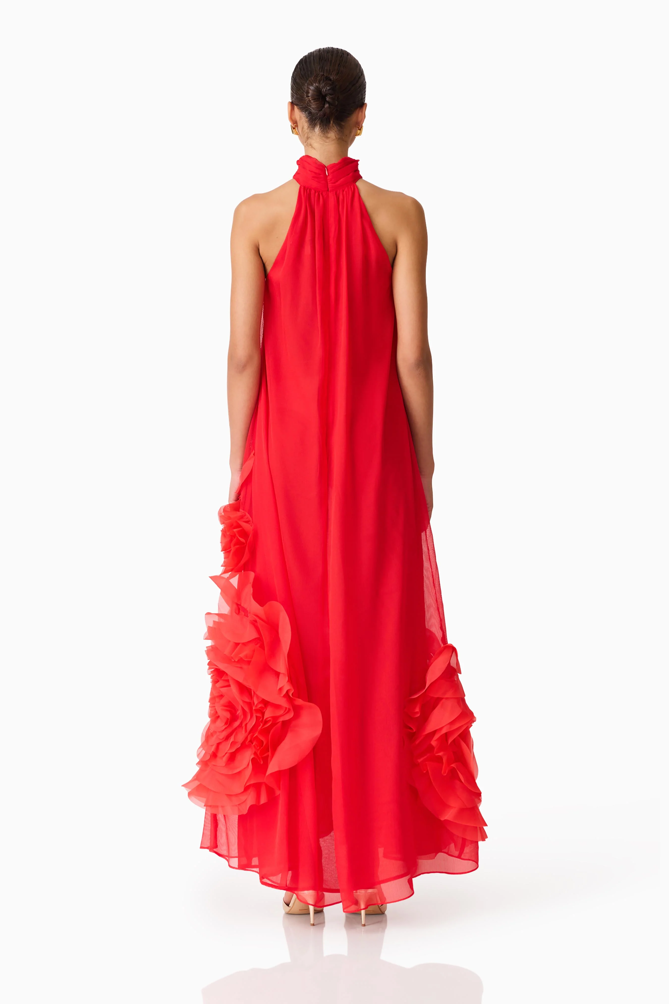 Evelin Halter Gown in Red - Image 5