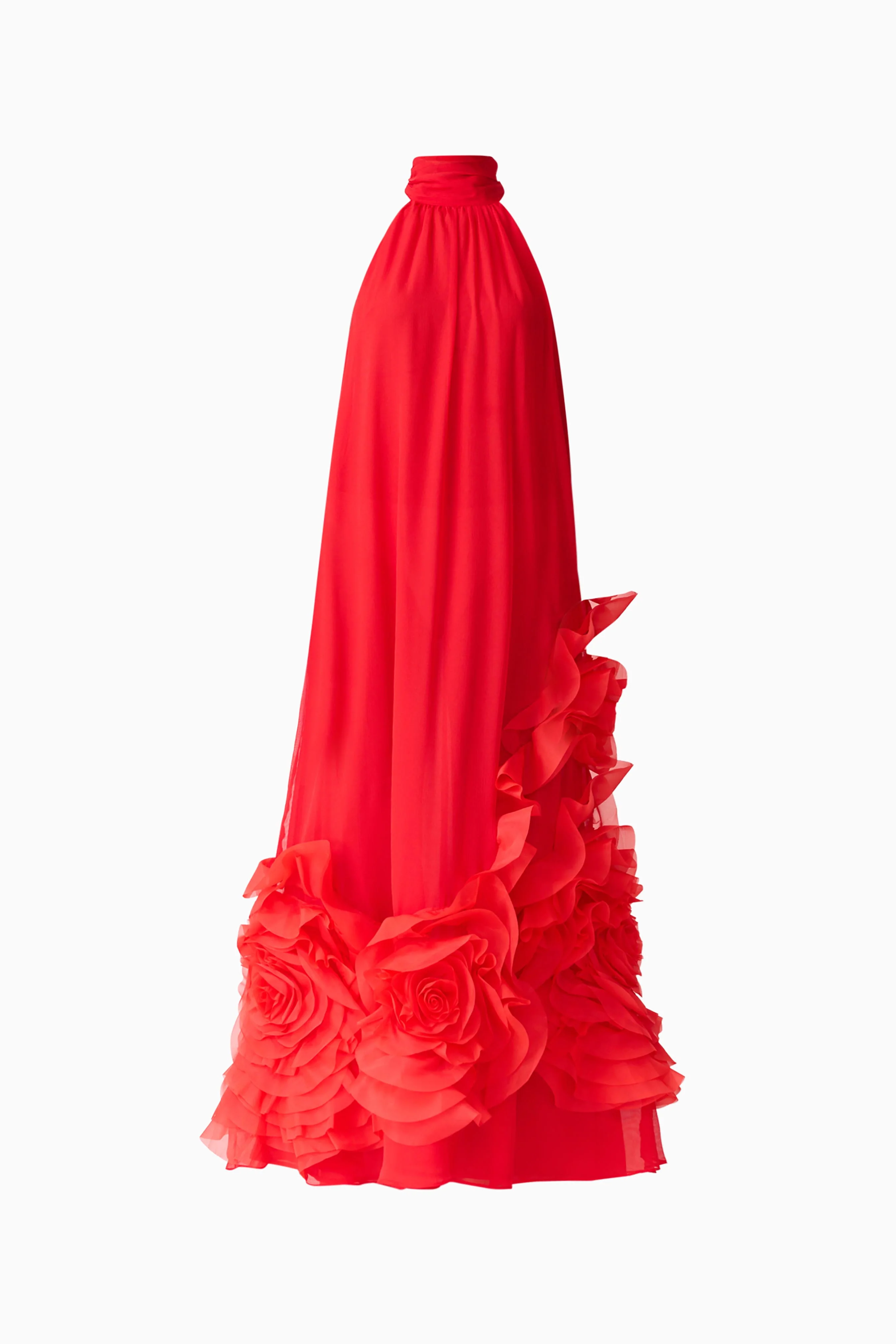 Evelin Halter Gown in Red - Image 8