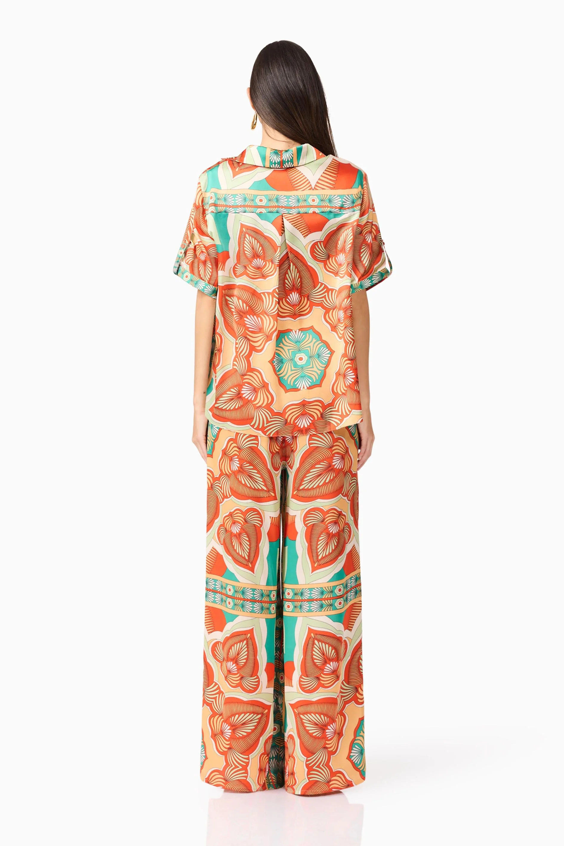 Neomi Satin Set in Orange - Image 5