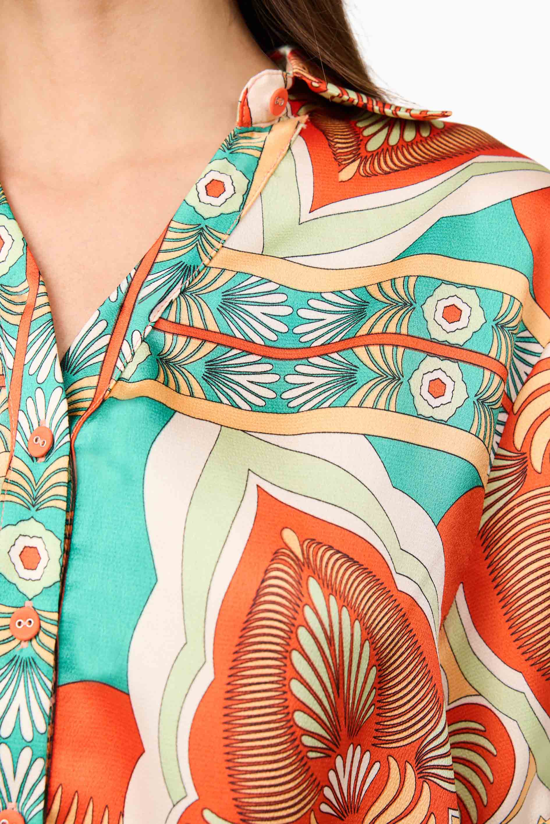 Neomi Satin Set in Orange - Image 7