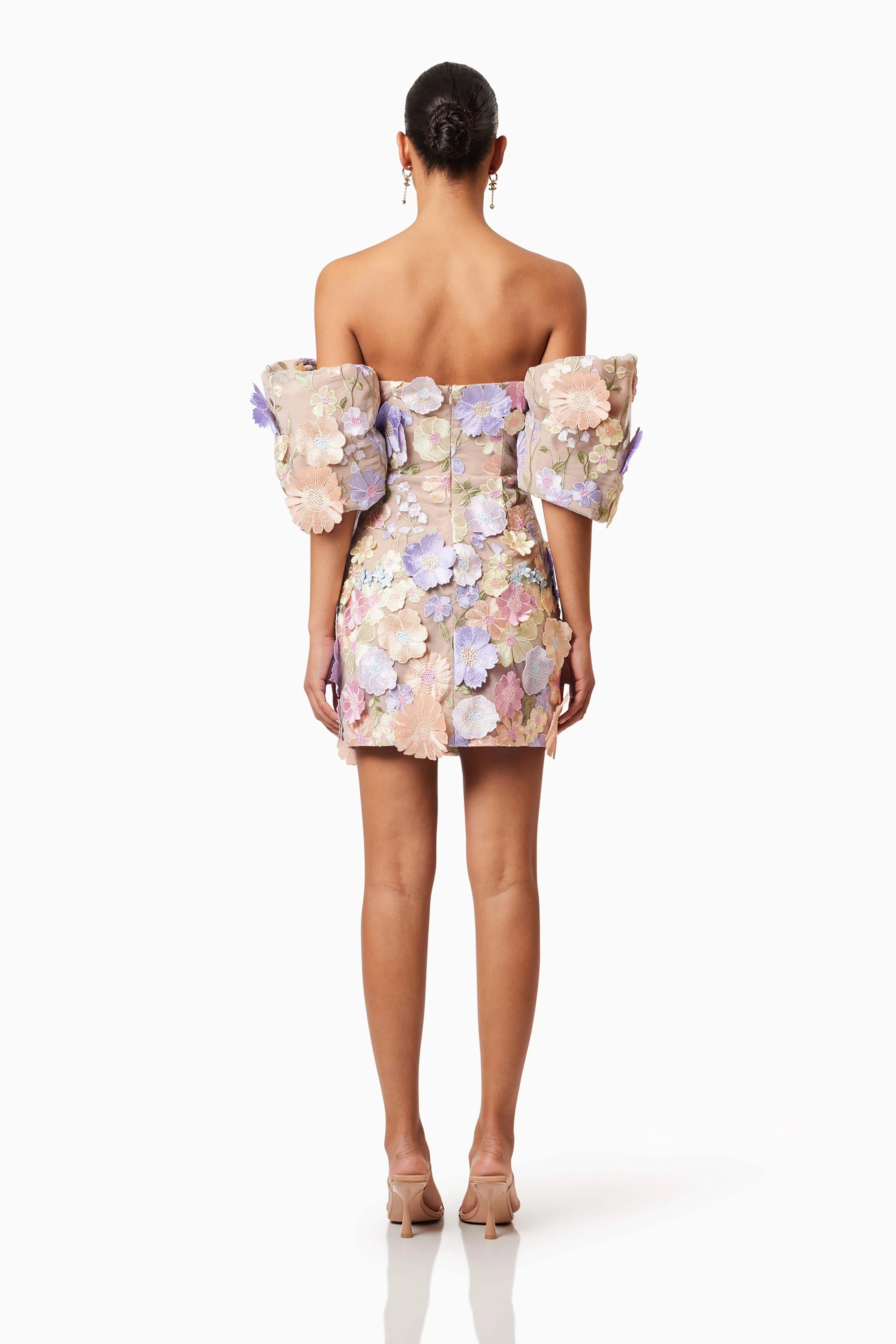 Perry Embellished Mini Dress in Purple - Image 5