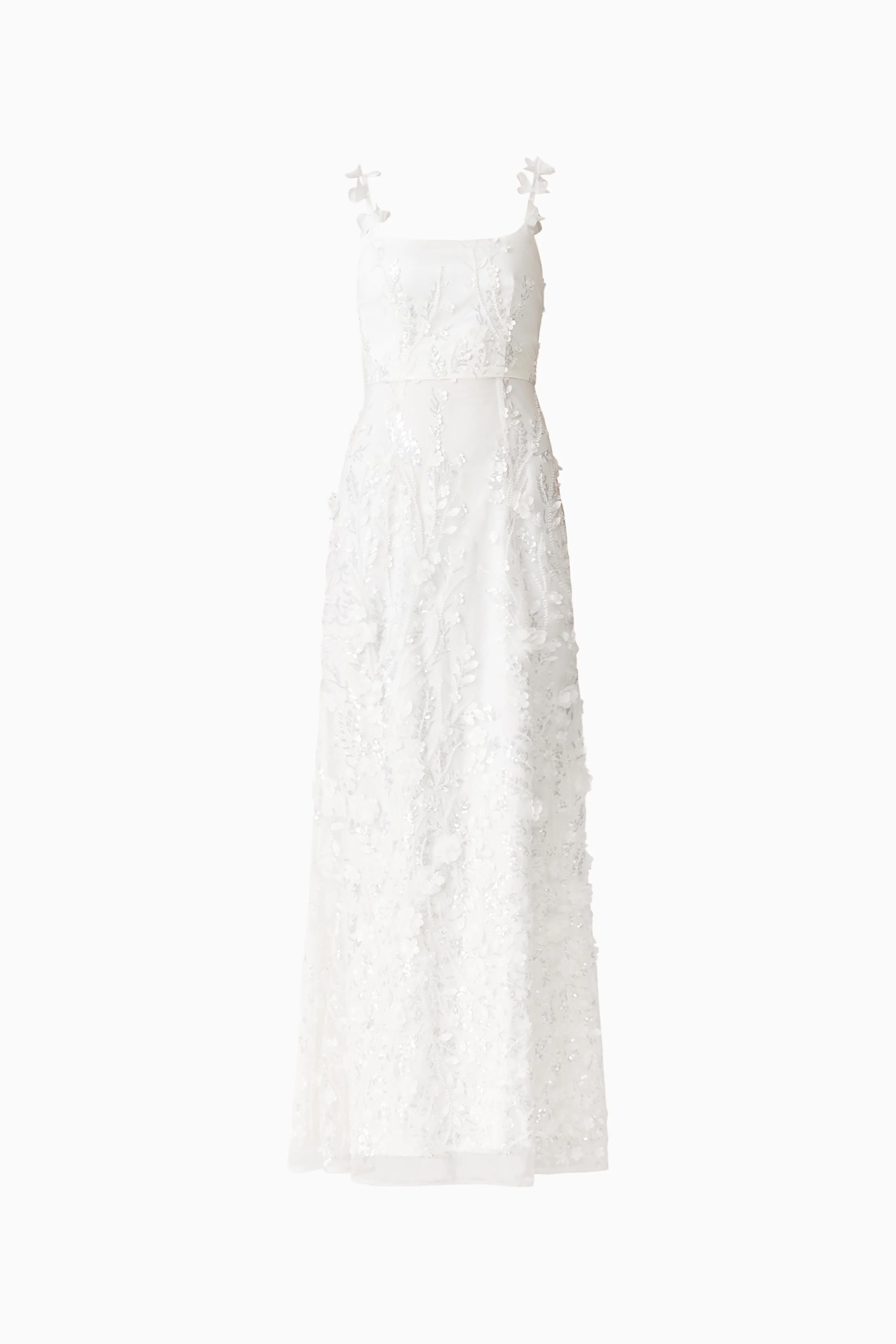 Rina Beaded Gown in White - Image 8