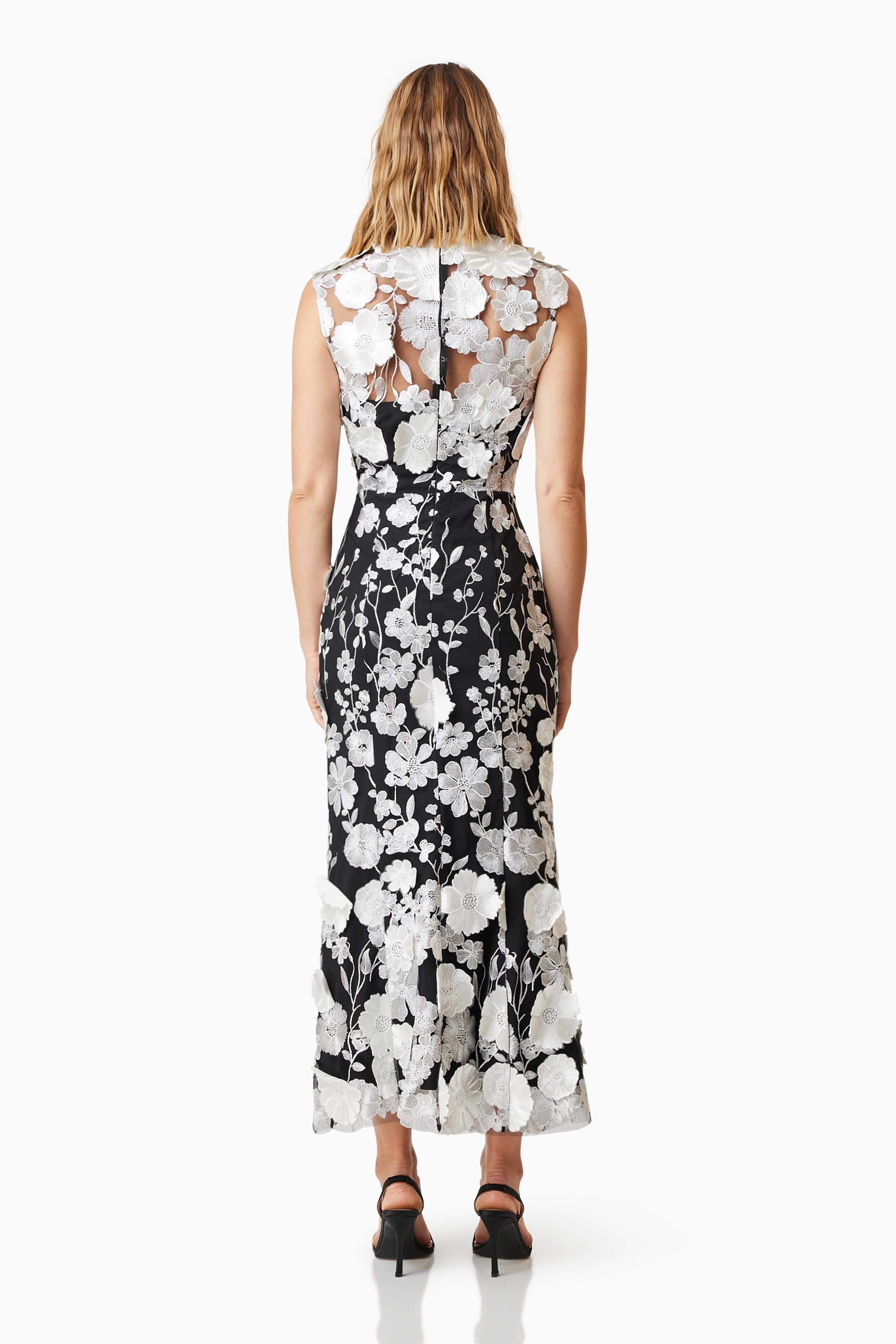 Selene Cocktail Midi Dress Black - Image 5