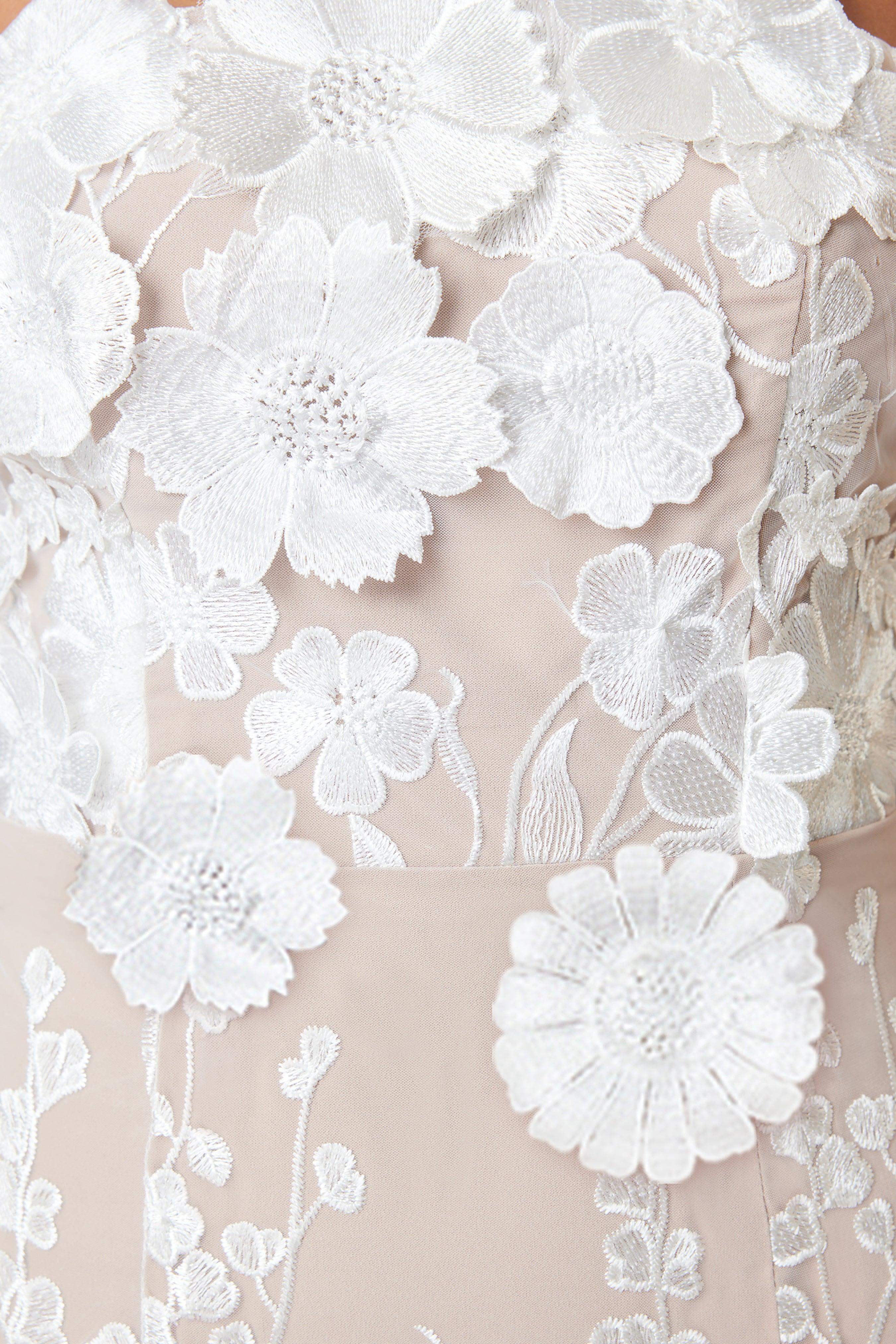 Tiana Floral Maxi Dress in White - Image 12