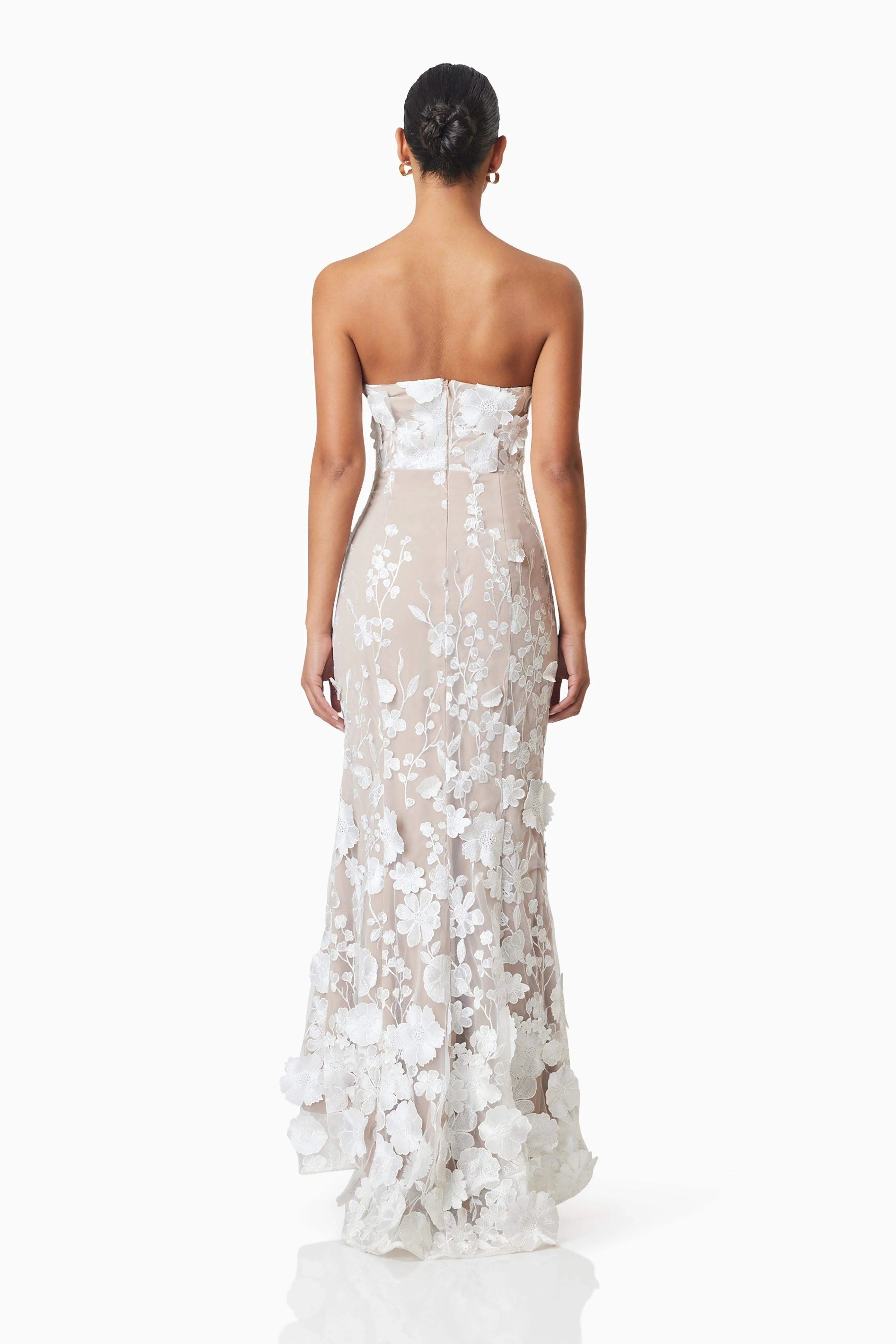Tiana Floral Maxi Dress in White - Image 5